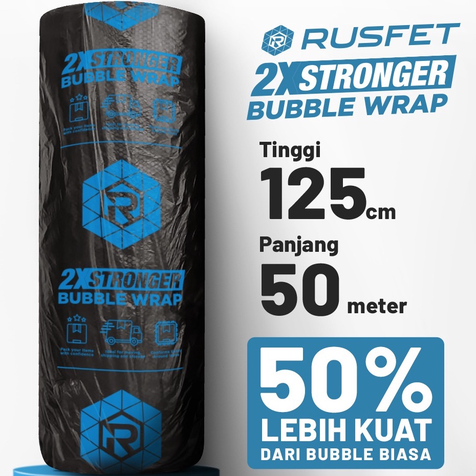 

Super Quality Plastik Bubble Wrap Tebal Premium 125cm x 5m Bubble Wrap Pack Rusfet Premium