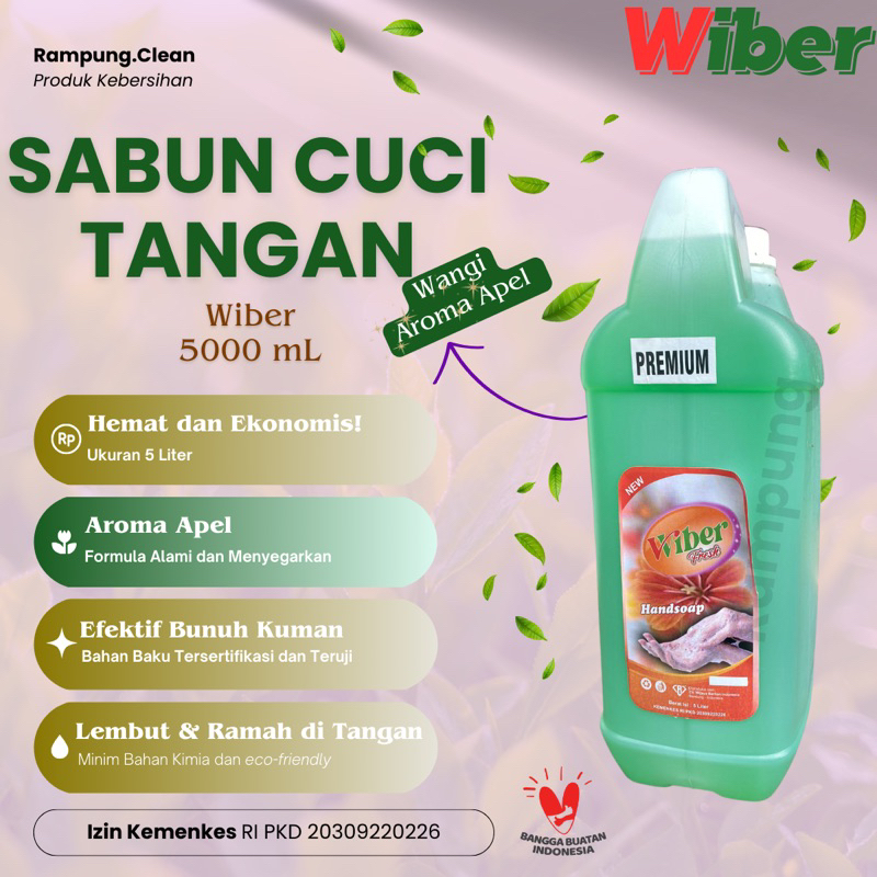 Sabun Cuci Tangan 5 Liter Wiber Premium Handsoap