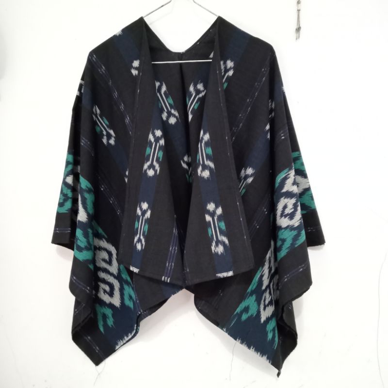 outer dan baju tenun tanpa rumbai2