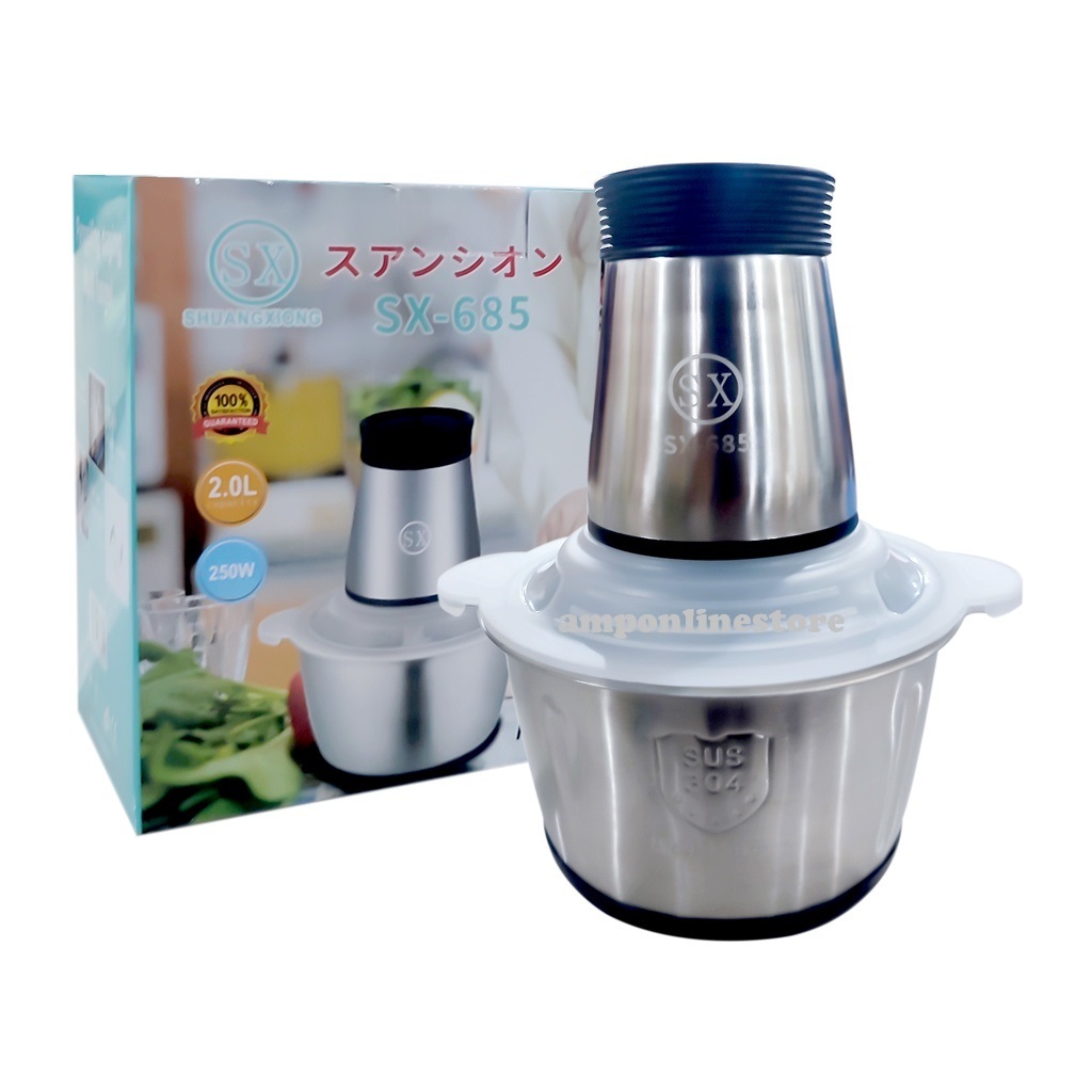 NR Homeware SX 685 Blender Daging Stainless 2L Meat grinder Blender Kapsul Daging Gratis Ongkir