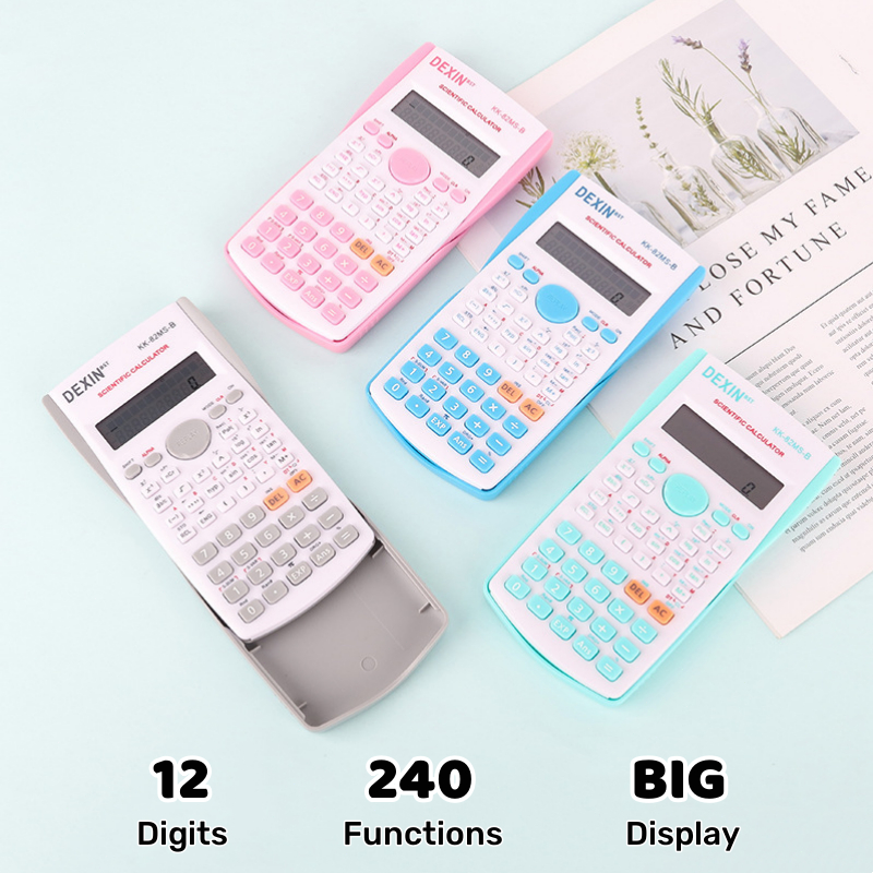 

Kalkulator 82MS function ilmiah 240 fungsi aesthetic Scientific calculator electronic Kalkulator alat hitung 12 Digit matematika Sin Cos Tan estetik untuk anak sekolah pelajar