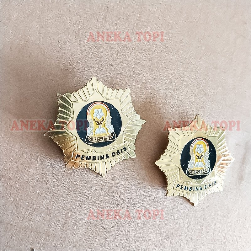 Lencana Pin Pembina Osis Sekolah Bentuk Bintang Pin Bros Pembina OSIS Bintang - Aneka Topi