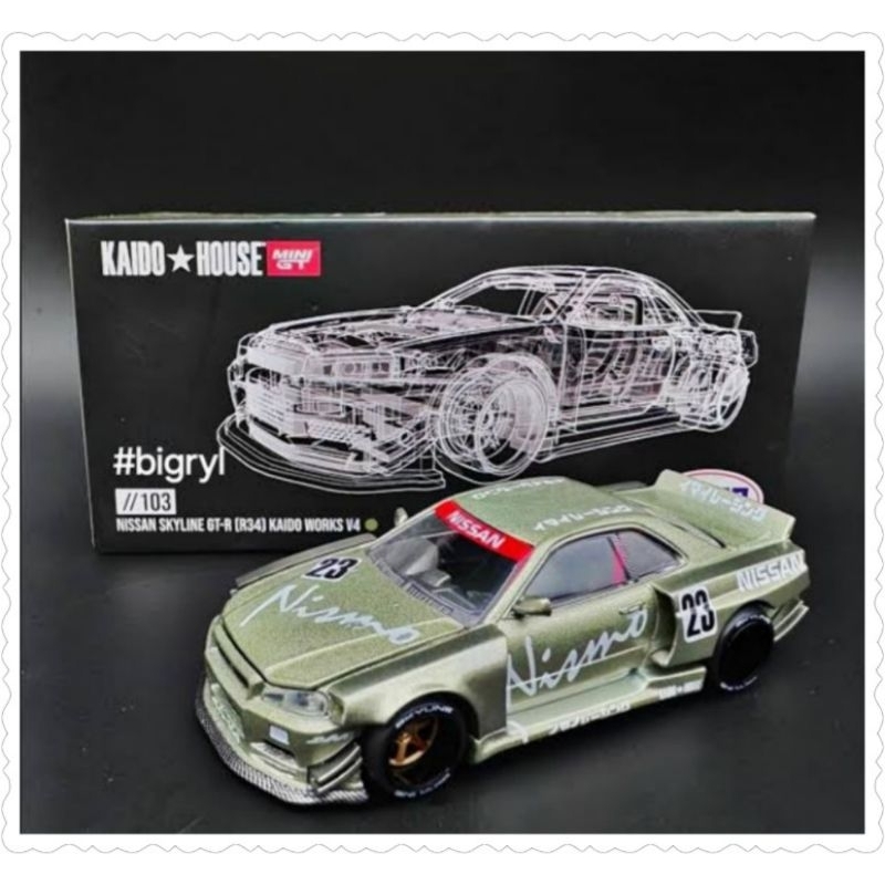 MINI GT KAIDO HOUSE KHMG103 NISSAN SKYLINE GT-R R34 KAIDO WORKS V4 NISMO