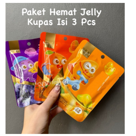 

[Halal] Jelly Kupas Isi 3 Pcs Snack Paket Hemat