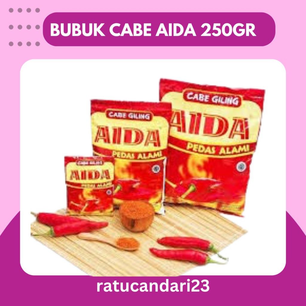 

CABE BUBUK GILING AIDA 250 gram - CABAI TABUR - BUMBU TABUR