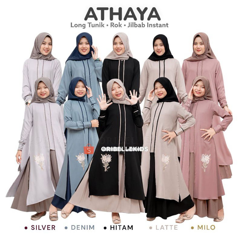 Athaya by Oribelle/one set /stelan anak perempuan /setelan muslim anak perempuan /baju anak tanggung