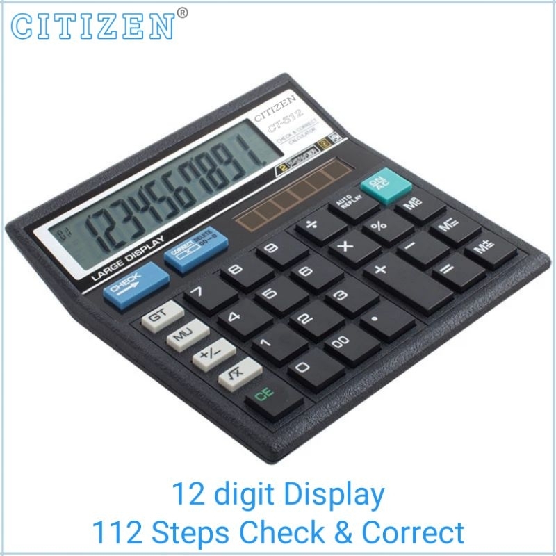 

Kalkulator 12 Digit Citizen CT-512 original, Shinoca PRA-512