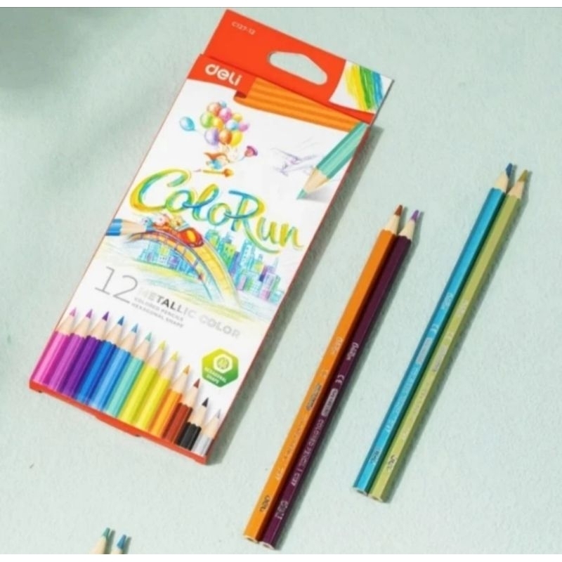 

Deli Colored Pensil/Pensil Warna metalik Nyaman Digenggam EC127