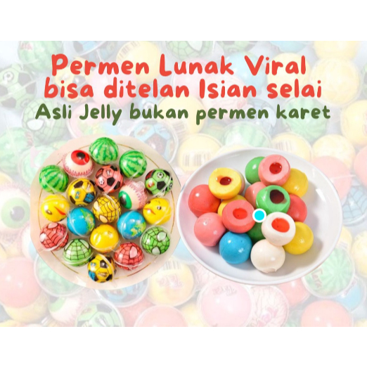 

Permen Lunak Bola Mata Buah-Buahan Viral Termurah Luvmi (1 Toples isi 50pcs)