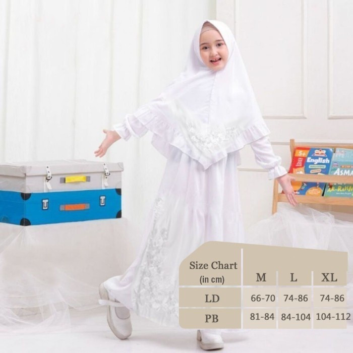Abaya Anak Naysila SET Katun Bordir Baju Umroh Anak Basic Arab Saudi Abaya Anak Naysa SET Katun Bord