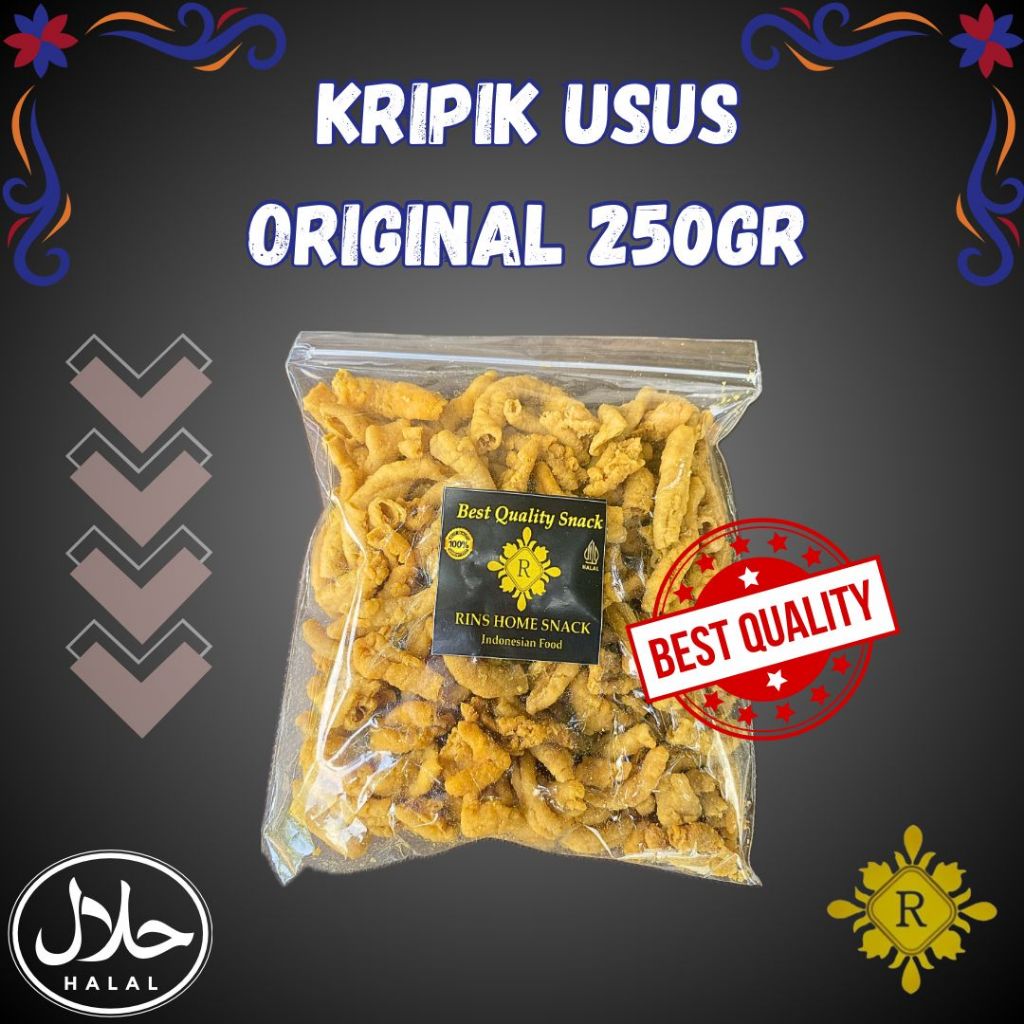 

Keripik Usus Ayam Krispy Original Gurih 250gr