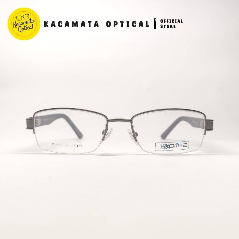 KACAMATA OPTICAL - Frame KMO5175 Half Frame Silver Besi Plastik