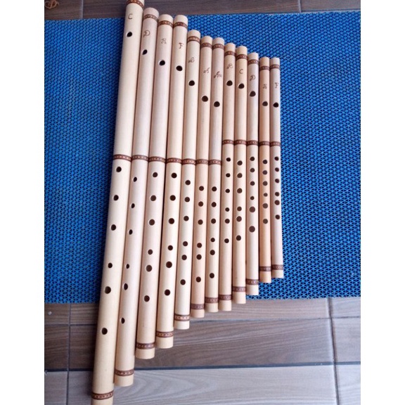 ART J35R Suling dangdut Suling bambu 1set isi 12 biji