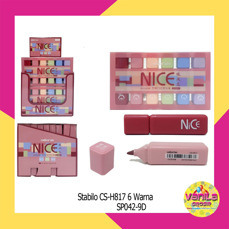 

(1Set Isi 6 Warna) Stabilo Warna, highlighter pastel, stabilo pastel