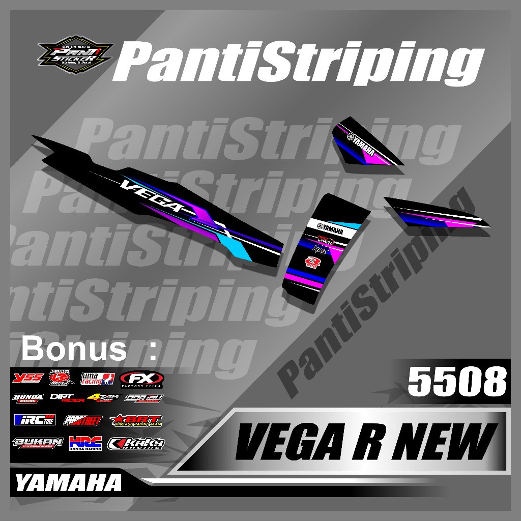 Sticker Striping Motor Vega R New - Sticker skotlet aksesoris vega r new  Variasi List Semi Full