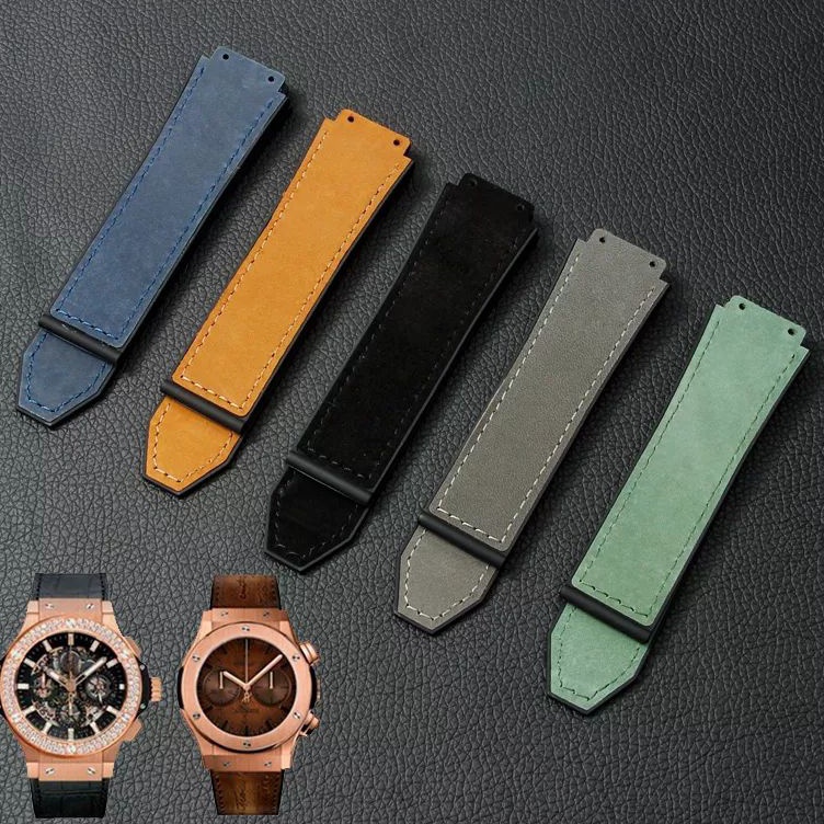 ART W12D Strap Tali Jam Hublot Kulit Polos TaliStrap Jam Tangan Hublot Geneva Bludru Tali Jam Tangan