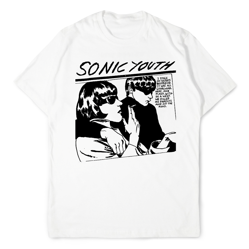 Kaos Sonic Youth Goo Bootleg - Kaos Band Vintage Streetwear Combed 24s/30s