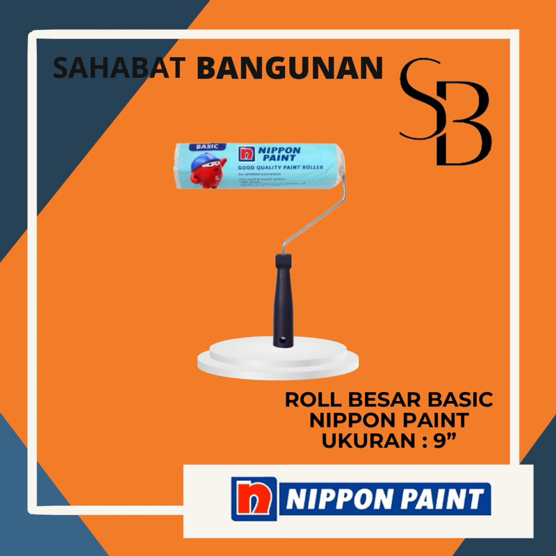 Rol Cat Nippon Paint 9" Roller Basic roll cat nippon paint 9" roll besar basic nippon paint