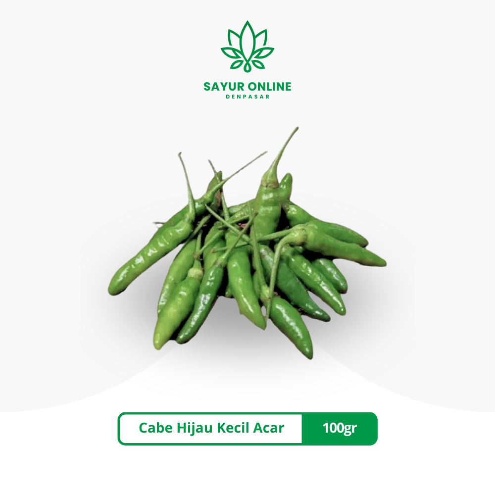 

Cabe Hijau Kecil Acar 100gr - Sayur Online Denpasar