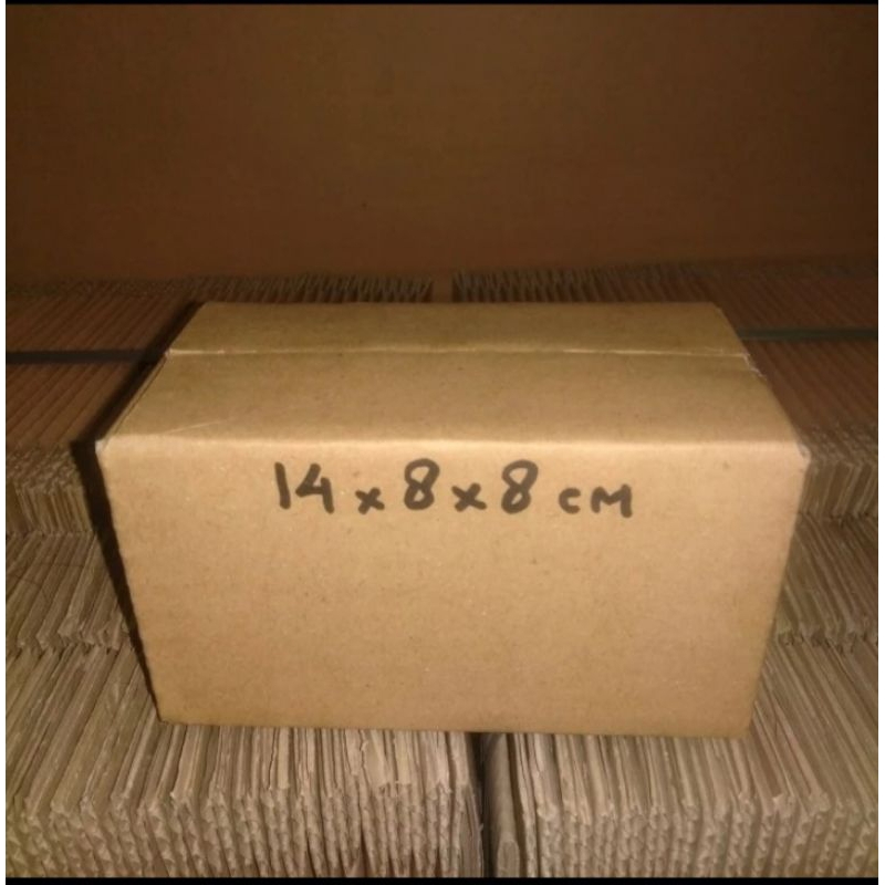 

kardus packing ukuran PxLxT 14x8x8cm
