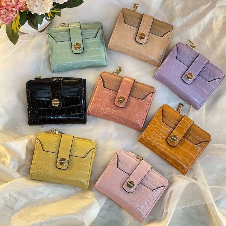 ART M24L Genie Wallet Jims Honey Dompet Kecil Wanita Dompet Mini Lipat Cewek Croco Branded Jims Hone
