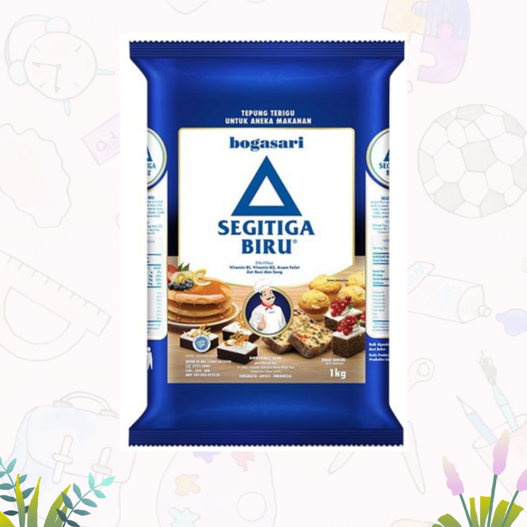 

TEPUNG SEGITIGA BIRU 1KG / TEPUNG TERIGU SEGITIGA BIRU 1KG