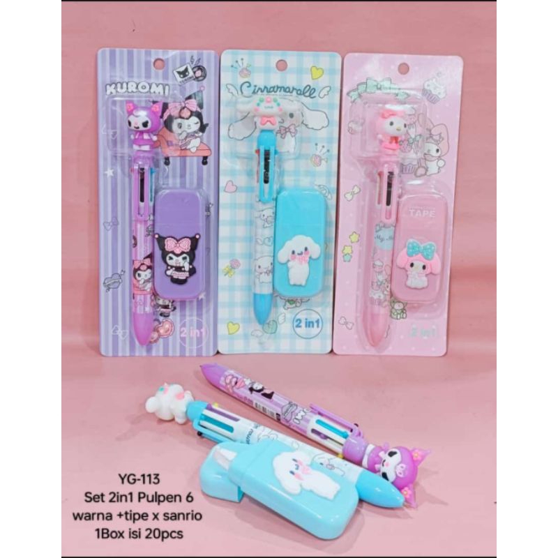 

set pen 6 warna+tip x Sanrio