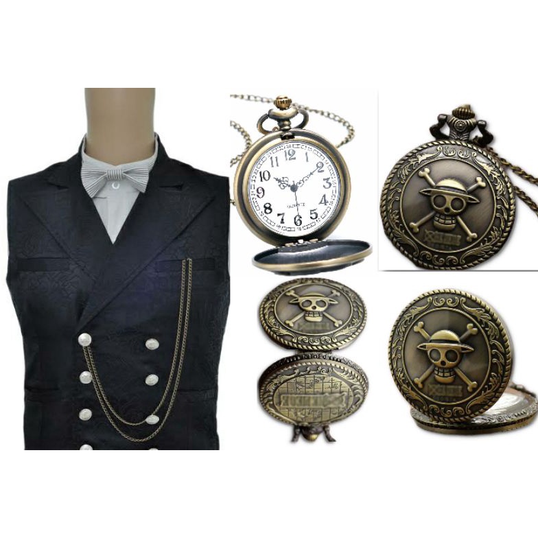 ART H13I Jam Saku one piece anime keren free box dan baterai