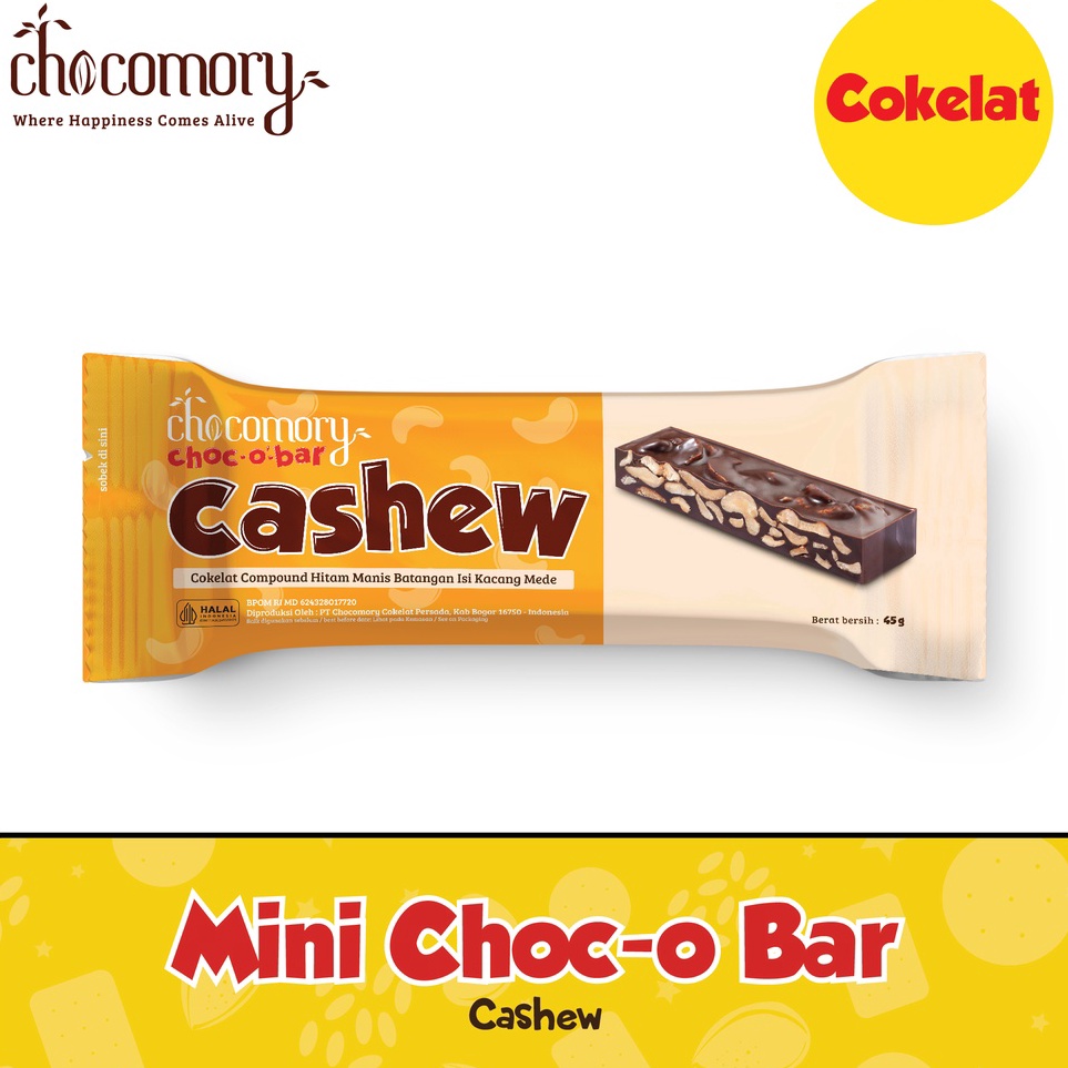 

Belanja Mantap Chocomory Mini Choco Bar Cashew 45g