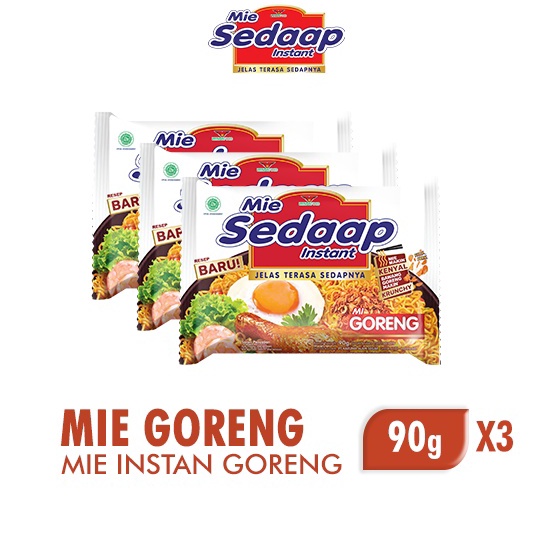 

HOT Sedaap Mie Instan Goreng Bag 9 gr x3