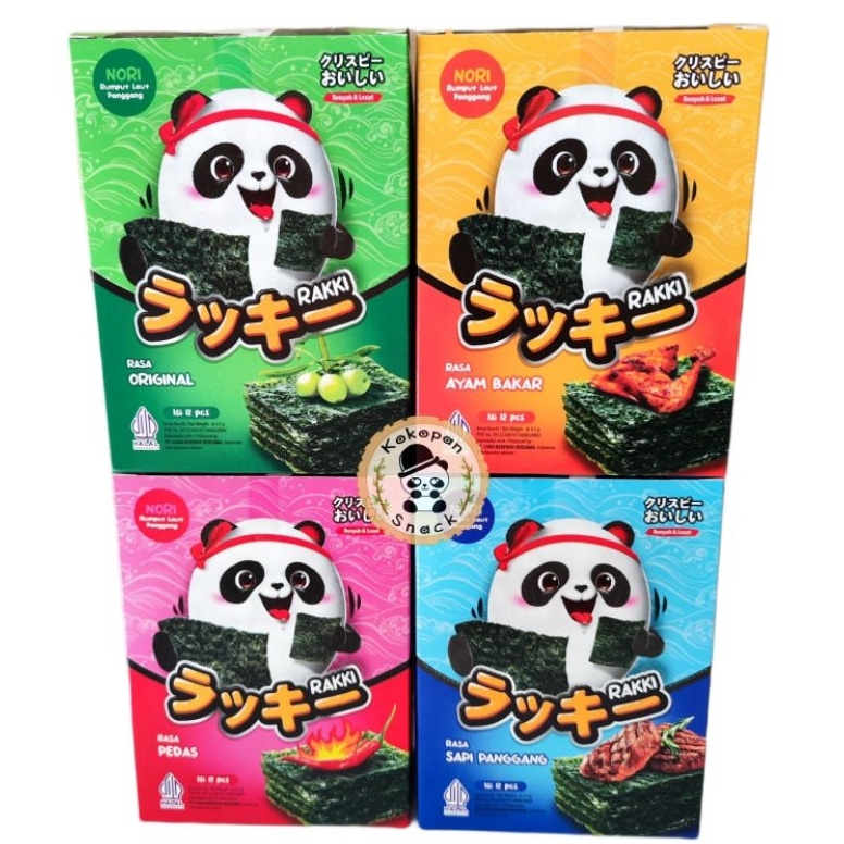 

Harga Grosir RAKKI PANDA NORI BOX ISI 12
