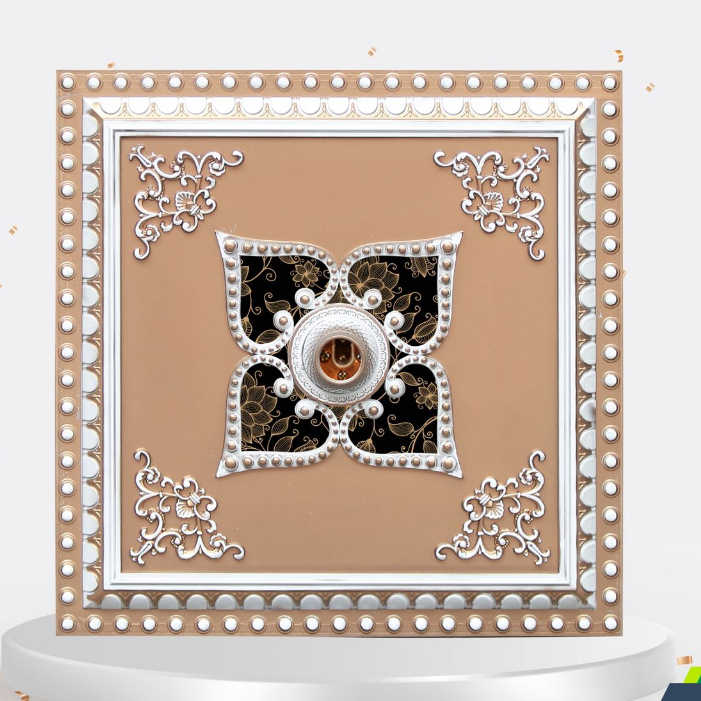 Fiting hias besar ornamen lampu plafon PVC gypsum fiting decor 45 cm/..