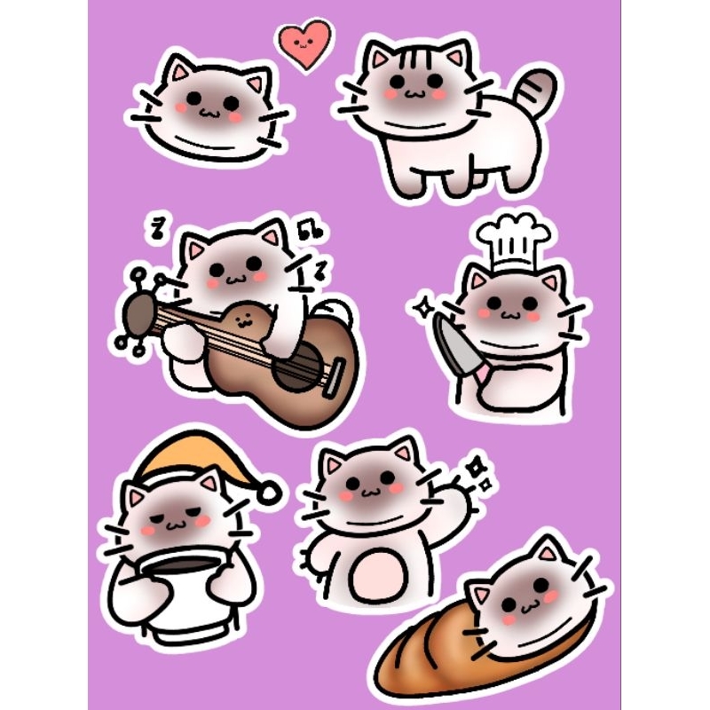 

Silly Cat Sticker Ukuran A6 Glossy