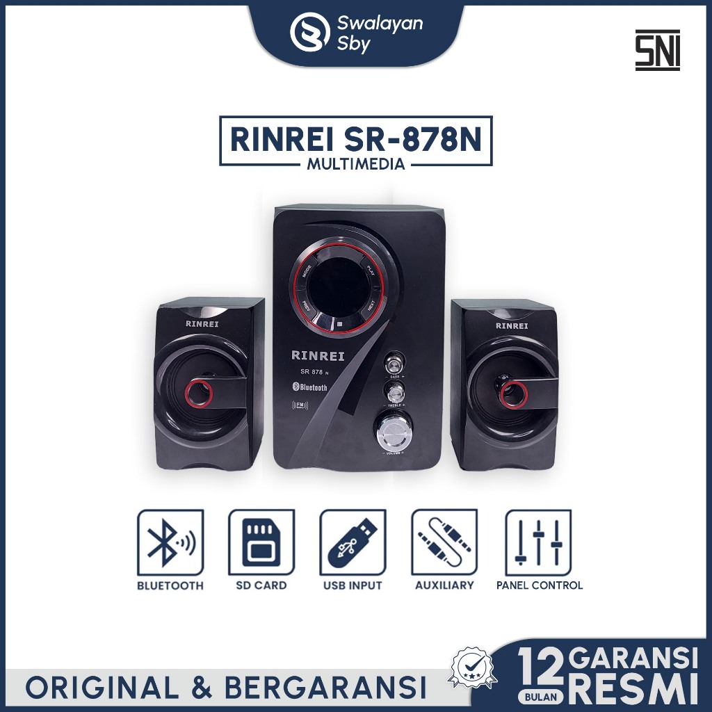 SPEAKER BLUETOOTH SUPER BASS RINREI 878N GARANSI RESMI