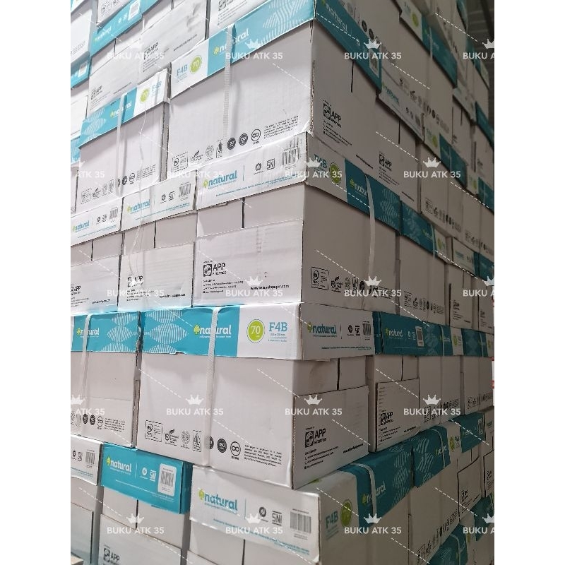 

Kertas HVS Foto Copy / Print TERMURAH F4 70 NATURAL 1 karton (2500 lembar)
