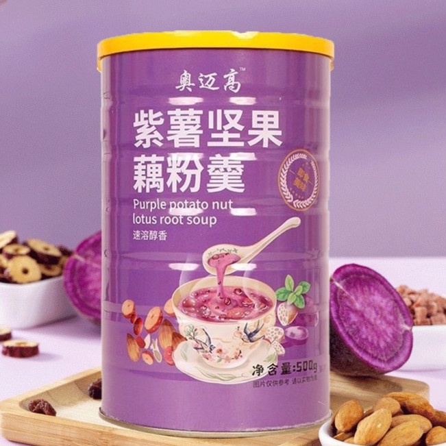 

Penawaran Terbaik Lotus Root Powder Purple Potato Nut Lotus Root Soup Bubur Akar Teratai Oufen 5Gr