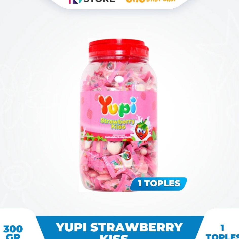 

Produk Terbaik PERMEN YUPI STRAWBERRY KISS JAR 3GR 1 TOPLESYUPI TOPLES