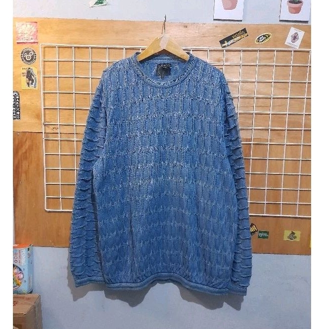 Coogi 3D Pattern Sweater Knitwear Authentic