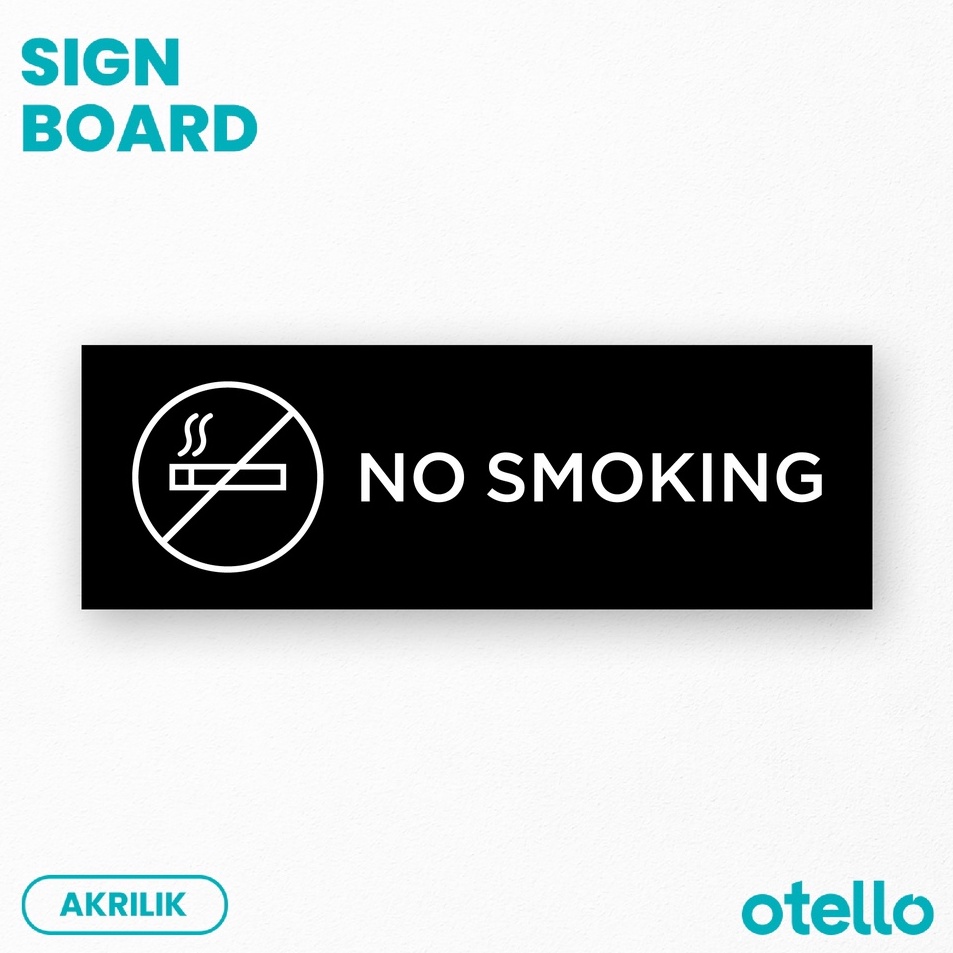 

Grosir No Smoking Sign Akrilik Papan Nama Ruangan Dilarang Merokok Label Tempel Nama Rambu Ruang Acrylic