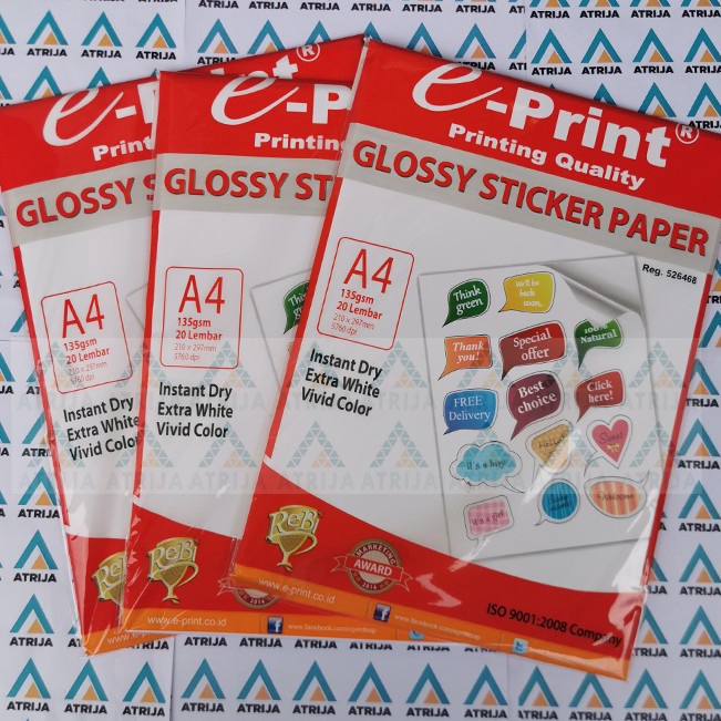 

Produsen Kertas Sticker A4 Glossy Sticker Paper EPrint