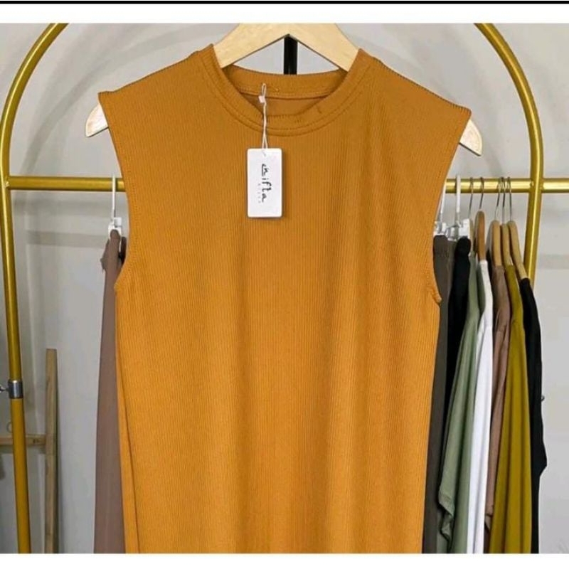 Inner Knit Dress Wanita Tanpa Lengan // Inner knit Basic Premium iner dress terbaru