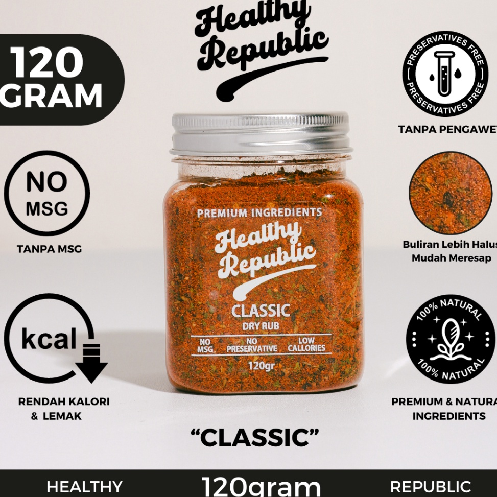 

Serba baru Healthy Republic Bumbu Marinasi Serba Guna Rendah Kalori Rendah Lemak Spices 12Gram