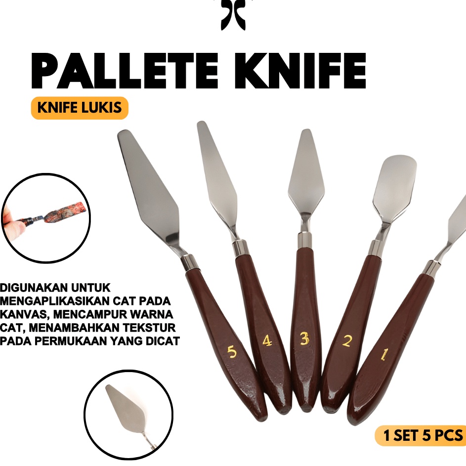 

Produk Berkualitas Pallete Knife Set Lukis Painting Knife Sendok Kue Cetakan