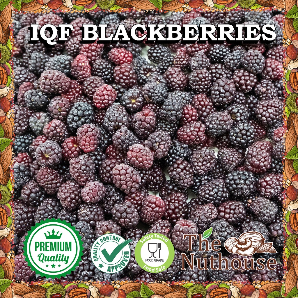 

1kg IQF Blackberries Frozen [Import Quality] / Buah Blackberry Beku [Grade A]
