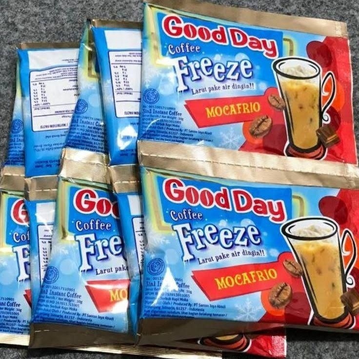 

Harga Bagus KOPI Good day FREEZE Mocafrio 3g RENCENG ISI 1