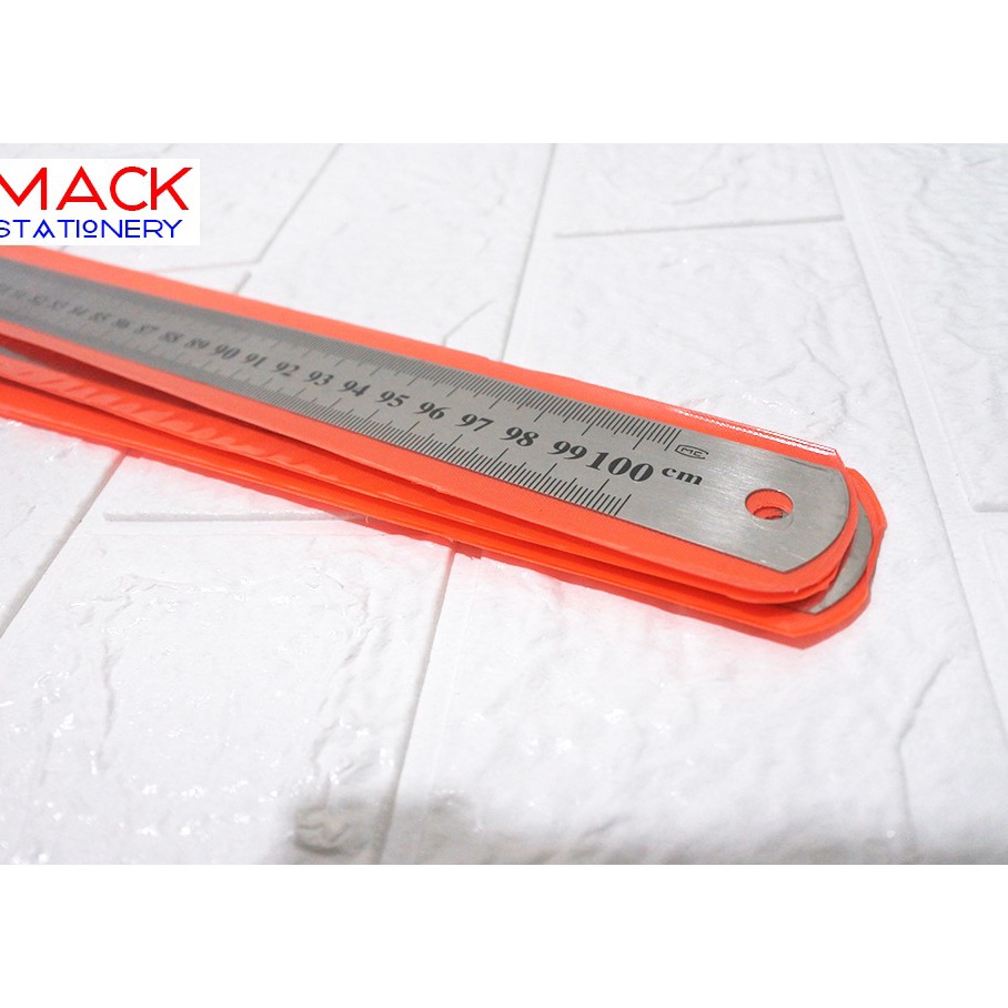 Grosir Baru  Penggaris Besi 1 Cm  Garisan Besi 1 Meter  Mistar 1cm