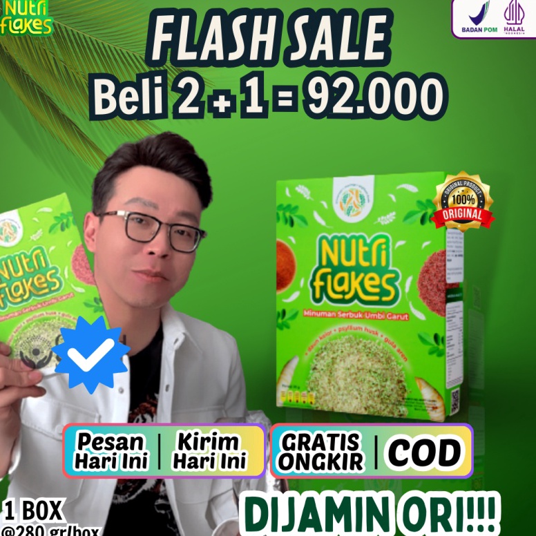 

Mau Hemat Nutriflakes Original Minuman Umbi Garut Ekstrak Daun Kelor Bantu Atasi Asam Lambung Maag Kronis Mual Muntah Kontrol Kolestrol Kolesterol Makanan Diet Tingkatkan Antibody Lancarkan Pencernaan Isi 28gr