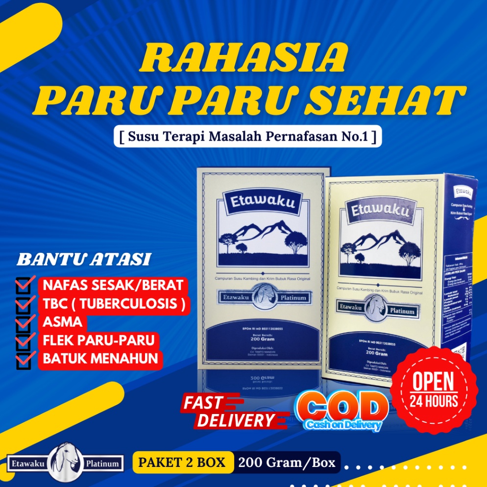 

Promo Terbatas PAKET 2 BOX ETAWAKU PLATINUM Susu Etawa Bubuk ORIGINAL Rendah Gula Dan Tinggi Kalsium