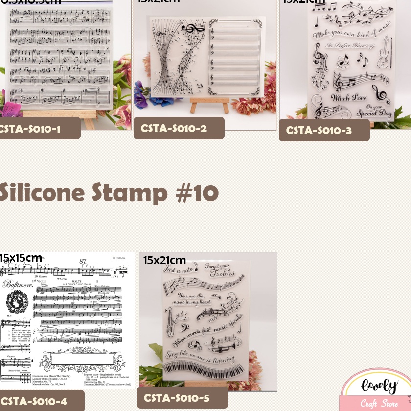 

Serba Irit LovelyCraftStore S 1 Transparent Silicone rubber Clear Stamp Stempel Silikon Transparan Music Notes Not Musik untuk journal cards art craft scrapbook