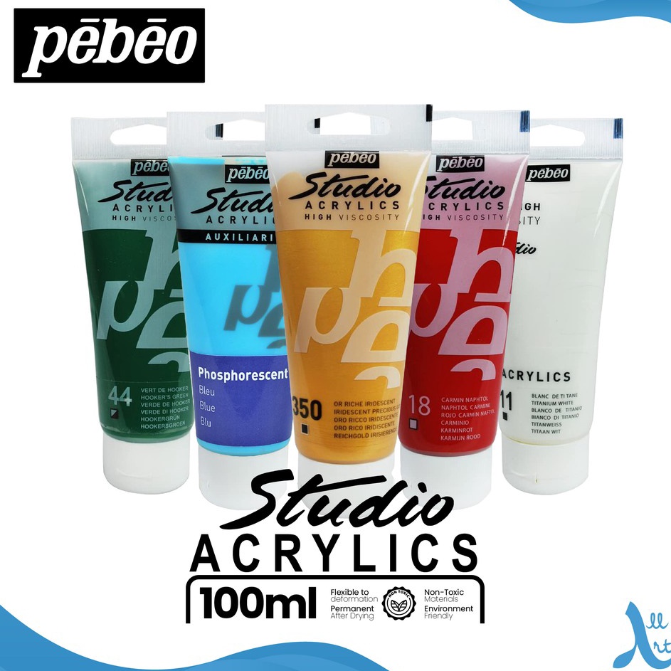 

Product Exclusive Cat Akrilik Pebeo Acrylic Studio Fine 1ml Acrylic Paint Color Titanium White